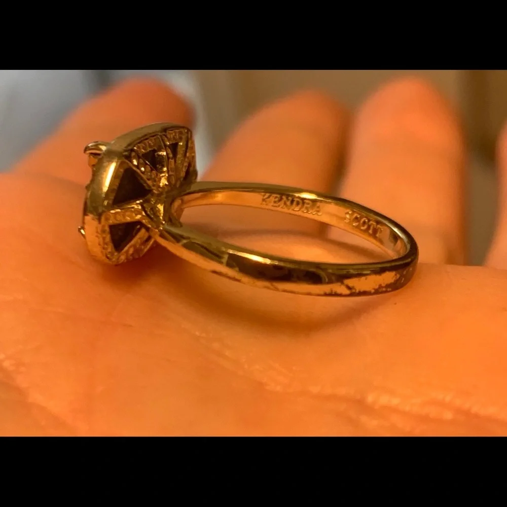 Gold Kendra Scott Drusy ring - Picture 4 of 6